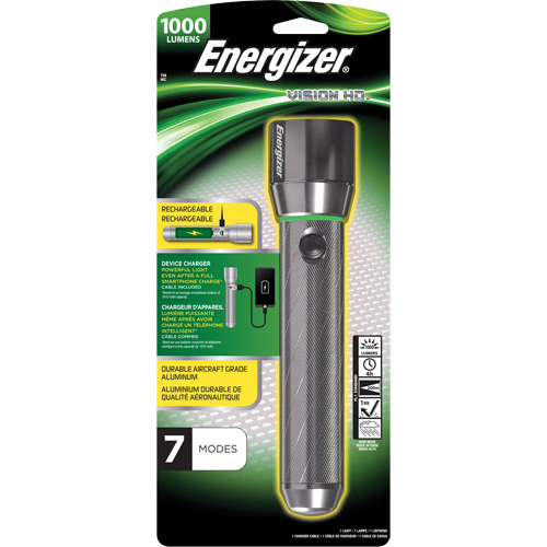 Lampe de poche Vision HD Focus, DEL, 1000 lumens, Piles Rechargeable Helyx Safety & Industrial Supplies