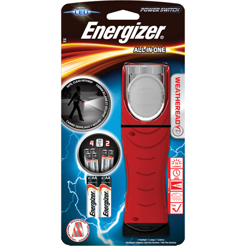 Lampe tout-en-un Weatheready, DEL, Piles AA, Aluminium/Plastique/Polym&egrave;re/Caoutchouc Helyx Safety & Industrial Supplies