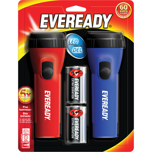 Trousse de lampe de poche &agrave; usage g&eacute;n&eacute;ral Eveready, DEL, 25 lumens, Piles D Helyx Safety & Industrial Supplies