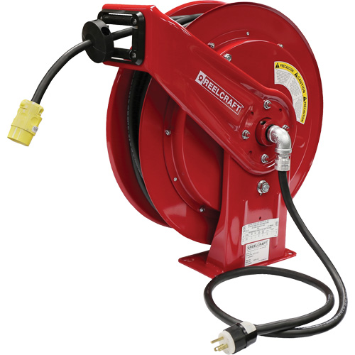 70000 Power Cord Reel, 100', SEOOW, 12 Gauge, 15 A Helyx Safety & Industrial Supplies