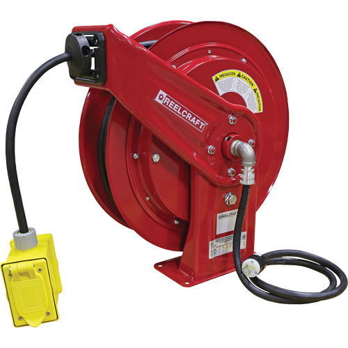 70000 Power Cord Reel, 100', SEOOW, 12 Gauge, 20 A Helyx Safety & Industrial Supplies
