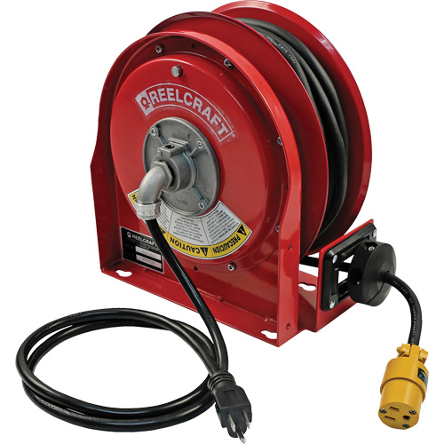3000 Compact Premium Duty Cord Reel, 30', SJTO, 12 Gauge, 15 A Helyx Safety & Industrial Supplies