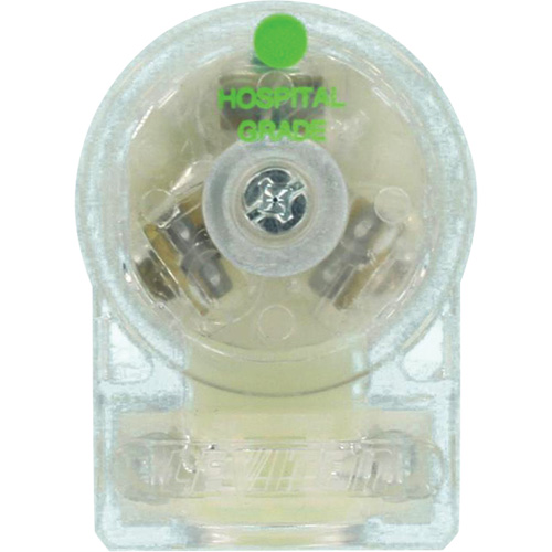 Prise de rallonge &agrave; angle de qualit&eacute; hospitali&egrave;re, Nylon, 15 A, 125 V Helyx Safety & Industrial Supplies