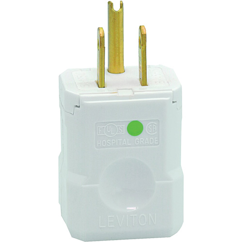Hospital Grade Extension Plug, Nylon, 15 A, 125 V Helyx Safety & Industrial Supplies