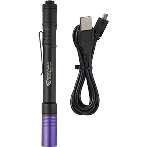 Lampe stylo UV avec port de recharge micro USB Stylus Pro, DEL, Corps en Aluminium, piles Rechargeable, Compris Helyx Safety & Industrial Supplies