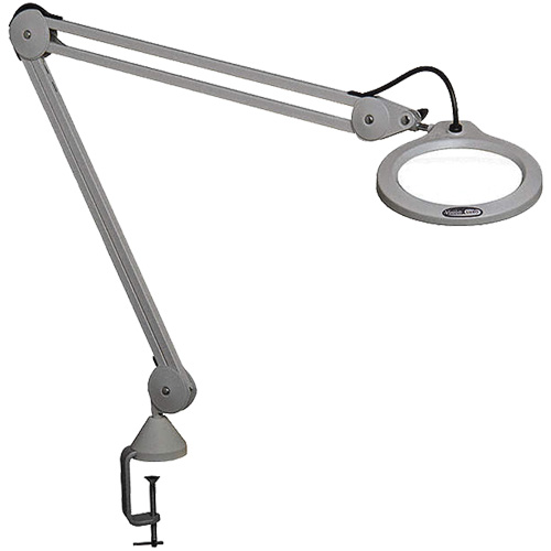 Magnifying Lamp, 5 Diopter, LED Light, 45" Arm, C-Clamp, Grey Helyx Safety & Industrial Supplies