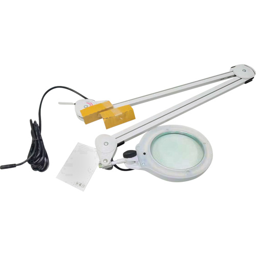 Magnifying Lamp, 3 Diopter, LED Light, 45" Arm, C-Clamp, Grey Helyx Safety & Industrial Supplies