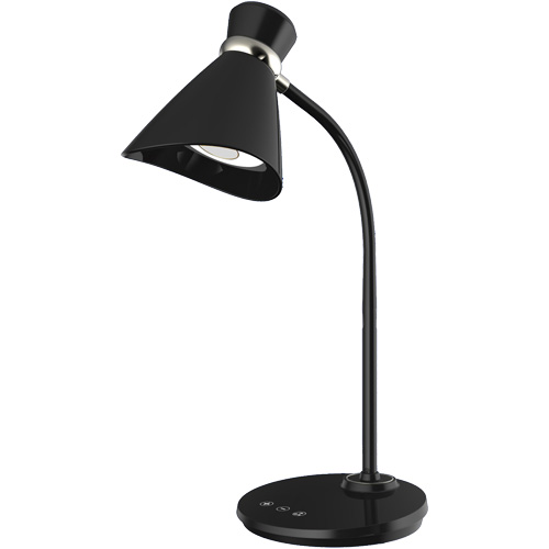 Desk Lamp, 6 W, LED, 16" Neck, Black Helyx Safety & Industrial Supplies