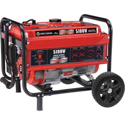 Generator with Wheel Kit, 5100 W Surge, 4000 W Rated, 120 V/240 V, 15 L Tank Helyx Safety & Industrial Supplies