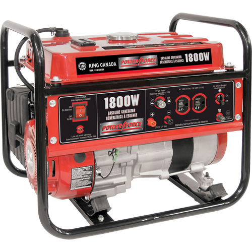 Gasoline Generator, 1800 W Surge, 1400 W Rated, 120 V, 7 L Tank Helyx Safety & Industrial Supplies
