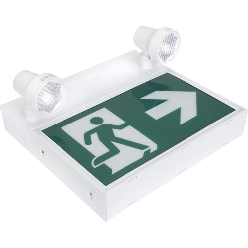 Enseigne d'homme qui court avec &eacute;clairage de s&eacute;curit&eacute;, DEL, &agrave; piles/&agrave; raccordement fixe, 12-1/10" lo x 11" la, Pictogramme Helyx Safety & Industrial Supplies