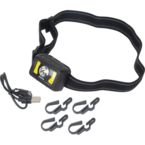 Headlamp, LED, 350 Lumens, 2 Hrs. Run Time, Rechargeable Batteries Helyx Safety & Industrial Supplies