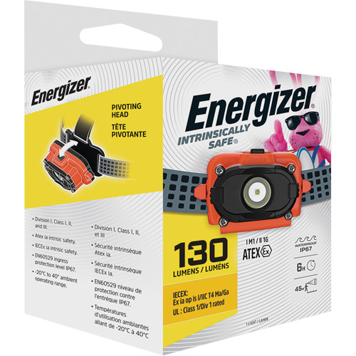 Intrinsically Safe&reg; Headlamp, LED, 130 Lumens, 6 Hrs. Run Time, AAA Batteries Helyx Safety & Industrial Supplies