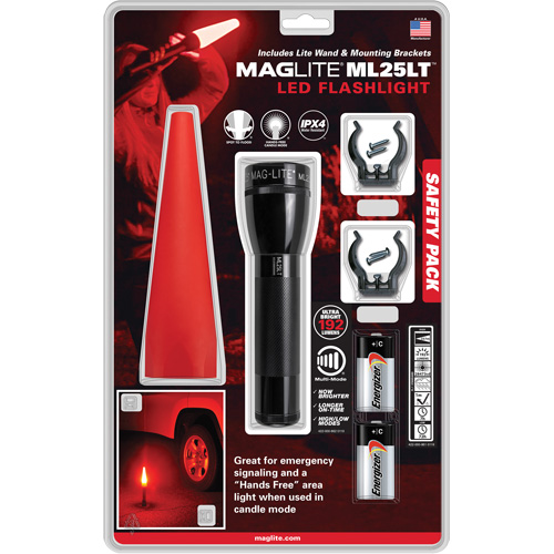 Safety Flashlight Pack, LED, 192 Lumens, C Batteries Helyx Safety & Industrial Supplies