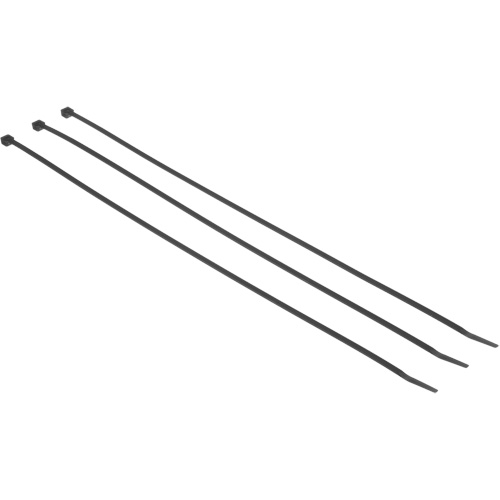 Attache de c&acirc;ble &agrave; ardillon, Longueur 7-3/10", R&eacute;sistance &agrave; la traction 50 lb, Noir Helyx Safety & Industrial Supplies