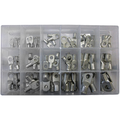72-Piece Tin Plated Tubular Lug Ring Kit Helyx Safety & Industrial Supplies