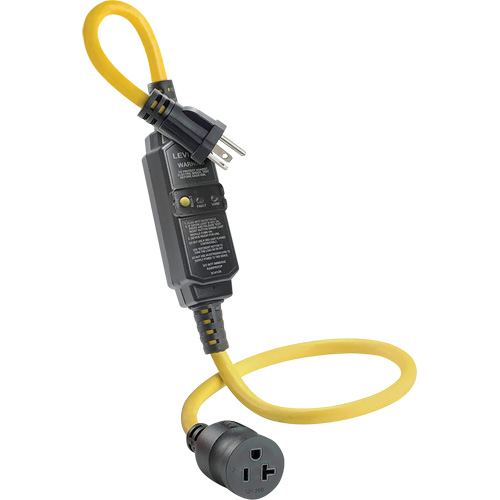 GFCI Cord Set with Automatic Reset, 120 V, 20 A, 3' Cord Helyx Safety & Industrial Supplies