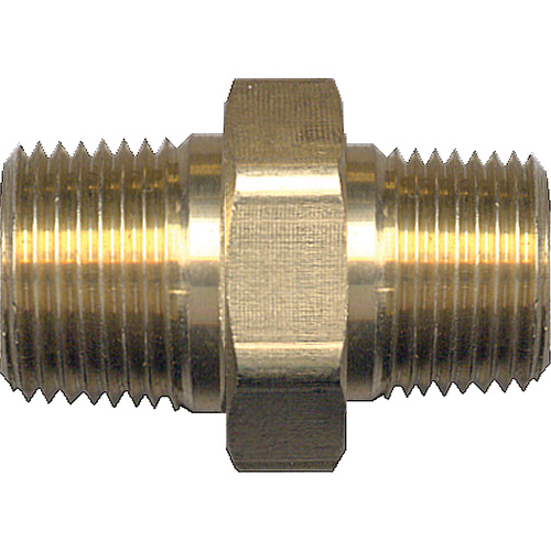 Reducing Hex Nipple, Brass, 1/4" x 1/8", NPT x NPT Helyx Safety & Industrial Supplies