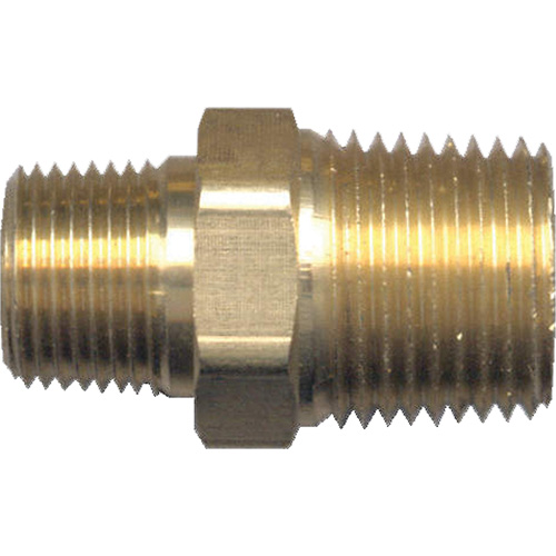 Mamelon de r&eacute;duction hexagonal, Laiton, 1/2" x 3/8", NPT x NPT Helyx Safety & Industrial Supplies