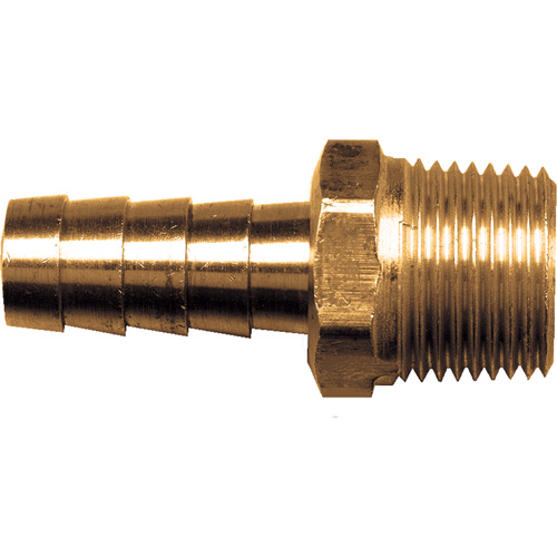 Male Hose Connector, Brass, 3/8" x 1/4" Helyx Safety & Industrial Supplies