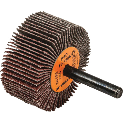 Coolcut Flap Wheel, Aluminum Oxide, 60 Grit, 2" x 1" x 1/4" Helyx Safety & Industrial Supplies