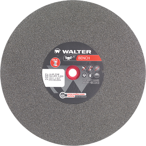 Bench Grinding Wheel, 10" x 1-1/4", 1" Arbor, 1 Helyx Safety & Industrial Supplies