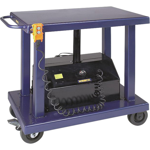 Hydraulic Lift Table, Steel, 24" W x 36" L, 2000 lbs. Capacity Helyx Safety & Industrial Supplies