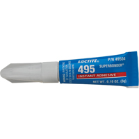 495 Super Bonder&reg; Instant Adhesive, Clear, Tube, 3 g Helyx Safety & Industrial Supplies