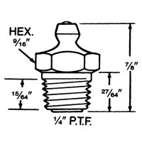 Raccord, Filetage de 1/4"-18 Helyx Safety & Industrial Supplies