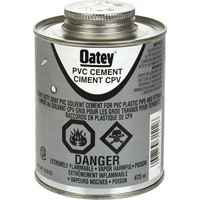 Ciment de PVC d'usage intense, 473 ml, Canette &agrave; dessus brosse, Gris Helyx Safety & Industrial Supplies