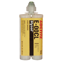 E-00CL Structural Adhesives, 200 ml, Dual Cartridge, Two-Part, Clear Helyx Safety & Industrial Supplies