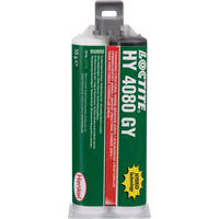 Adh&eacute;sif hybride pour r&eacute;parations structurales HY 4080 GY, Deux composants, Cartouche double, 50 g, Gris Helyx Safety & Industrial Supplies