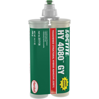 Adh&eacute;sif hybride pour r&eacute;parations structurales HY 4080 GY, Deux composants, Cartouche double, 400 g, Gris Helyx Safety & Industrial Supplies