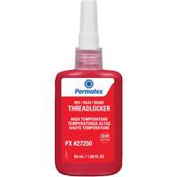 Adh&eacute;sif frein-filet pour temp&eacute;ratures &eacute;lev&eacute;es, Rouge, &eacute;lev&eacute;, 50 ml, Bouteille Helyx Safety & Industrial Supplies