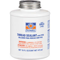 Thread Sealant with PTFE, Brush-Top Can, 473 ml, -54° C - 149° C/-65° F - 300° F Helyx Safety & Industrial Supplies