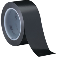 Ruban en vinyle 471, 12 mm (1/2") la x 32,9 m (108') lo, 5,3 mils, Noir Helyx Safety & Industrial Supplies