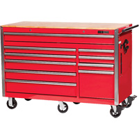 PRC5610 Armoire &agrave; rouleaux s&eacute;rie Pro, 10 tiroirs, 55-9/10" la x 24-1/10" p x 39-7/10" h, Rouge Helyx Safety & Industrial Supplies