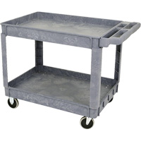 JPTC-3624 Chariot d'atelier robuste en polypropyl&egrave;ne, 2 niveaux, 46" la x 25-1/2" p x 33-1/4" h, 500 lb Cap Helyx Safety & Industrial Supplies