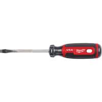 Slotted Screwdriver, 1/4" Tip, Round, 211 mm L, Cushion Grip Handle Helyx Safety & Industrial Supplies