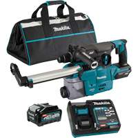 Marteau rotatif sans fil avec moteur sans balai XGT SDS-Plus avec accessoire daspiration des poussi&egrave;res DX10, 40 V, 1-3/16", 3 lb-pi, 0-840 tr/min Helyx Safety & Industrial Supplies