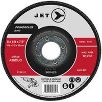 Powerplus DUO Cutting/Grinding Wheel, 4-1/2" x 1/8", 7/8" Arbor, Type 27, A30DUO Grit Helyx Safety & Industrial Supplies