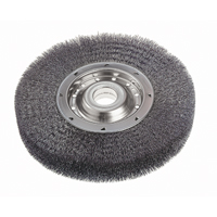 Brosses rotatives &agrave; fils cr&ecirc;p&eacute;s - Face large, 6" dia., Fils 0,0118", Arbre 2" Helyx Safety & Industrial Supplies