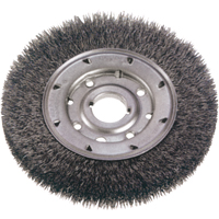 Brosses rotatives &agrave; fils cr&ecirc;p&eacute;s - Face &eacute;troite, 6" dia., Fils 0,014", Arbre 1-1/4" Helyx Safety & Industrial Supplies