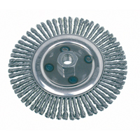 Brosses rotatives &agrave; fils nou&eacute;s - Brosse rotative &agrave; fils nou&eacute;s, pour passe de fond, Dia. 6-1/2", Fils 0,02", Arbre 5/8"-11, Acier Helyx Safety & Industrial Supplies