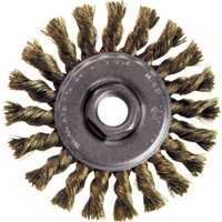 High Speed Small Grinder Knot Wire Wheel Brush, 4" Dia., 0.02" Fill, 5/8"-11 Arbor, Stainless Steel Helyx Safety & Industrial Supplies