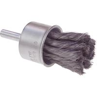 Brosses mont&eacute;es &agrave; fils nou&eacute;s, 1/2" dia., dia. Des fils 0.014, Tige 1/4" Helyx Safety & Industrial Supplies