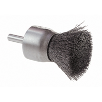 Brosse mont&eacute;e &agrave; fils ondul&eacute;s, 1", Fils 0.006 Helyx Safety & Industrial Supplies