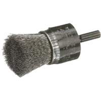 Brosse mont&eacute;e &agrave; fils ondul&eacute;s, 1", Fils 0,006" Helyx Safety & Industrial Supplies