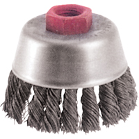 Brosses-boisseau &agrave; fils nou&eacute;s - Petites rectifieuses &agrave; grande vitesse, 2-3/4" dia. x M10x1,25 arbre Helyx Safety & Industrial Supplies
