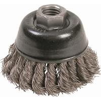 Brosses-boisseau &agrave; fils nou&eacute;s - Petites rectifieuses &agrave; grande vitesse, 2-3/4" dia. x 5/8"-11 arbre Helyx Safety & Industrial Supplies
